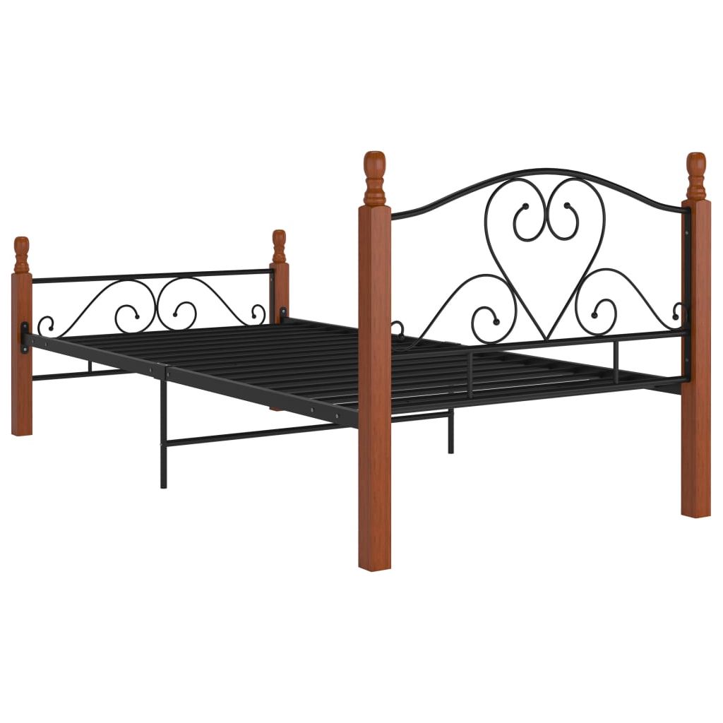 Lovos rėmas, juodos spalvos, 90x200cm, metalas