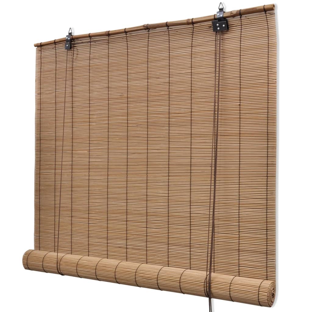 Roletai, 2vnt., rudos spalvos, 100x160cm, bambukas