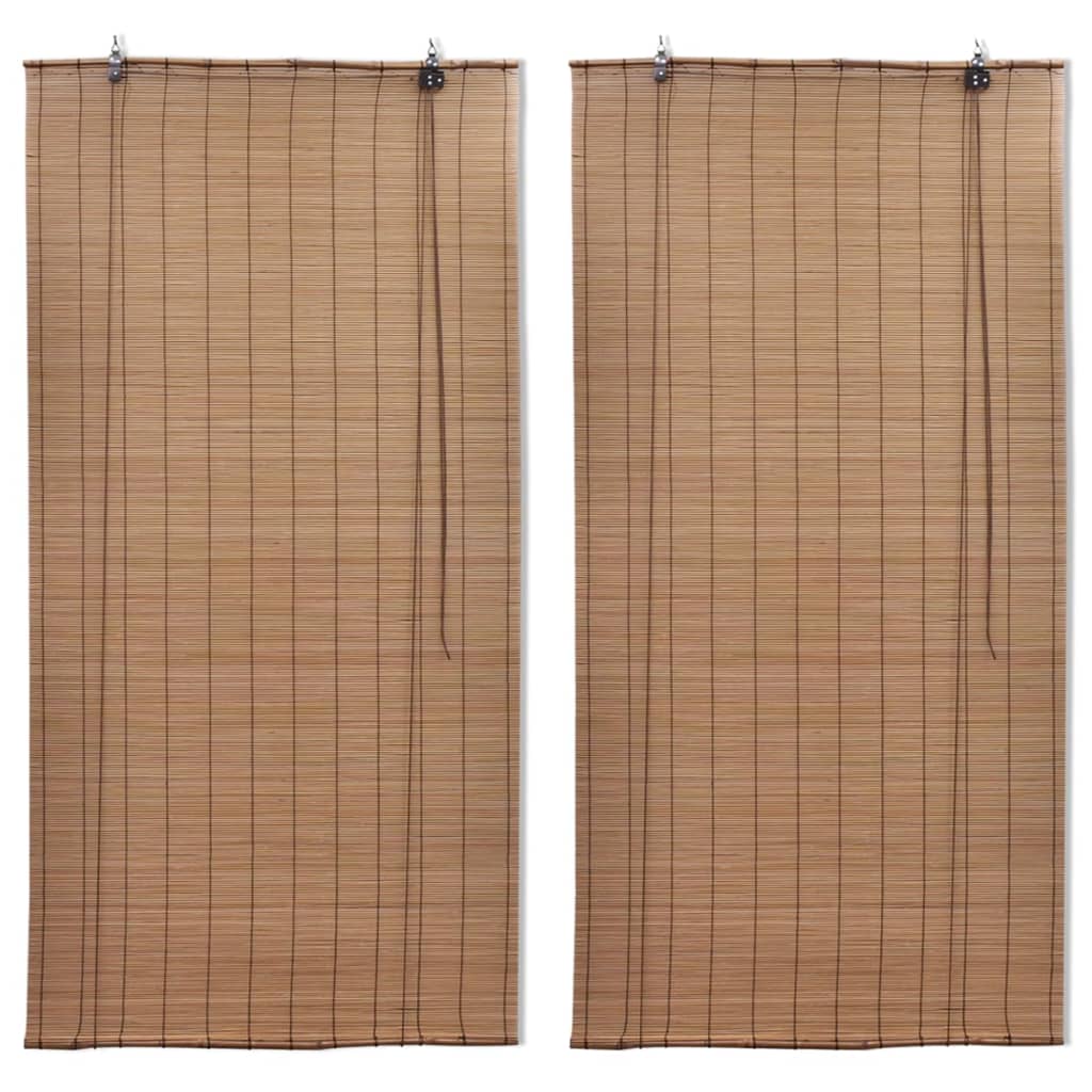 Roletai, 2vnt., rudos spalvos, 120x220cm, bambukas (2x241329)
