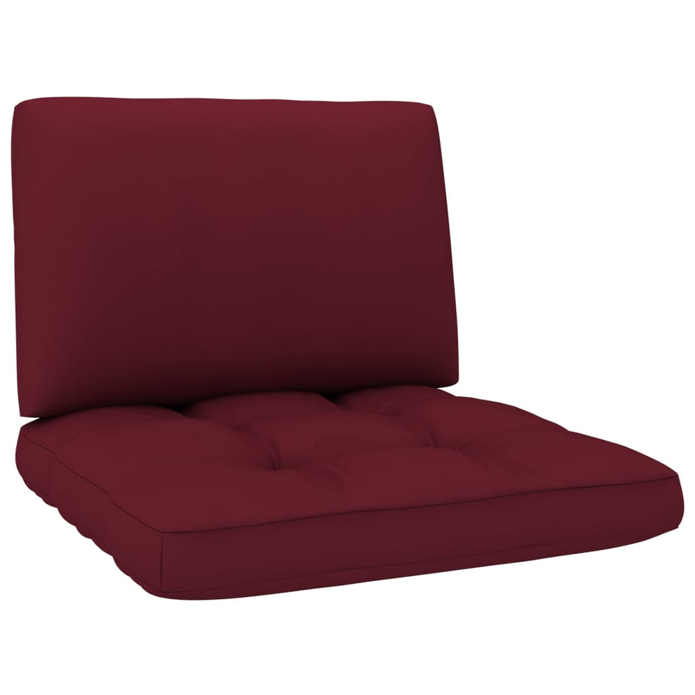 Pagalvėlės sofai iš palečių, 2vnt., raudonojo vyno spalvos