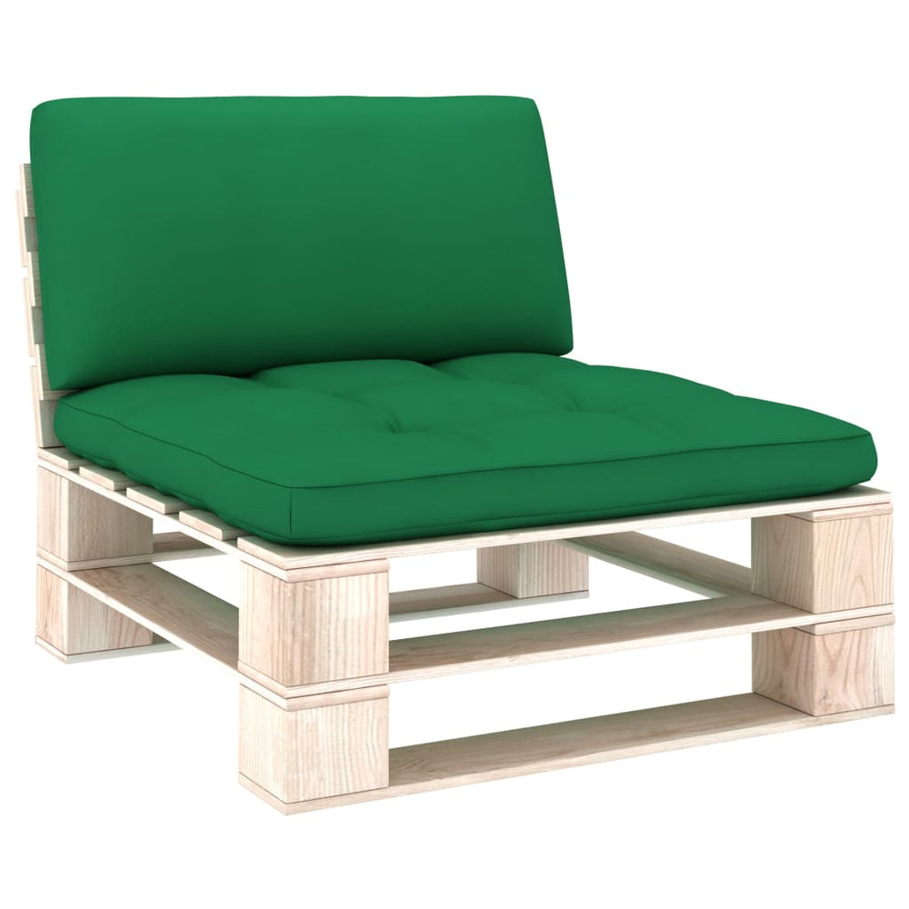 Pagalvėlės sofai iš palečių, 2vnt., žalios spalvos