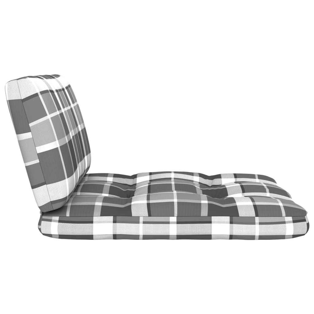 Pagalvėlės sofai iš palečių, 2vnt., pilkos spalvos, languotos