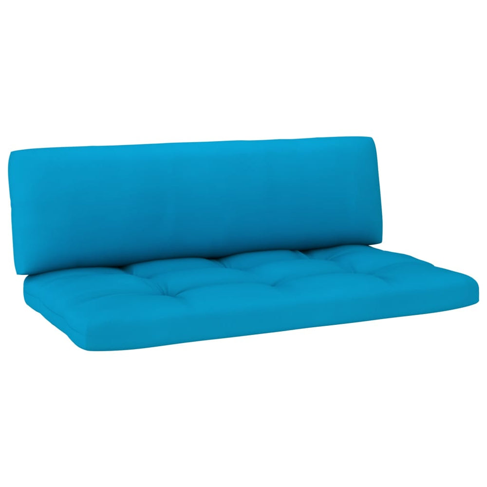 Pagalvės sofai iš palečių, 2vnt., mėlynos spalvos