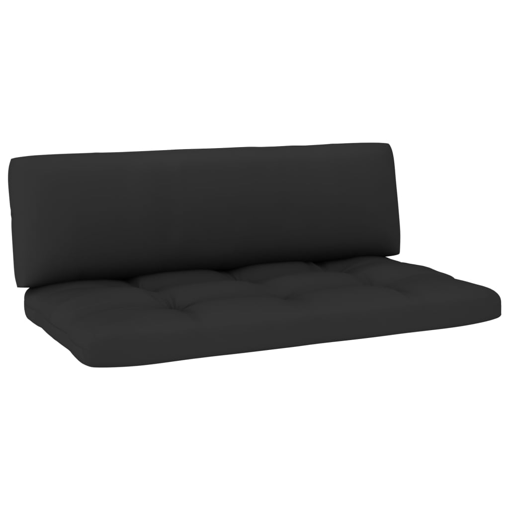 Pagalvės sofai iš palečių, 2vnt., juodos spalvos
