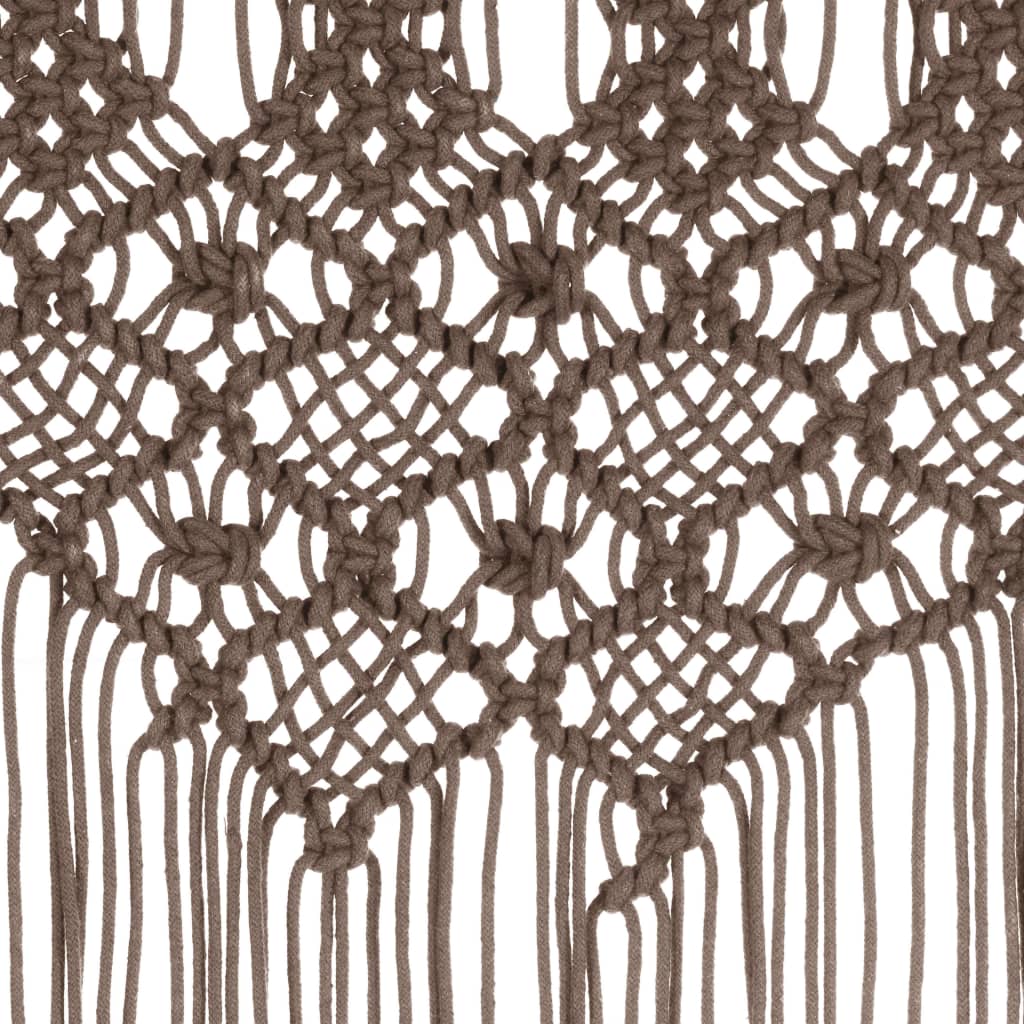 Užuolaida, taupe spalvos, 140x240cm, medvilnė, makrame stiliaus