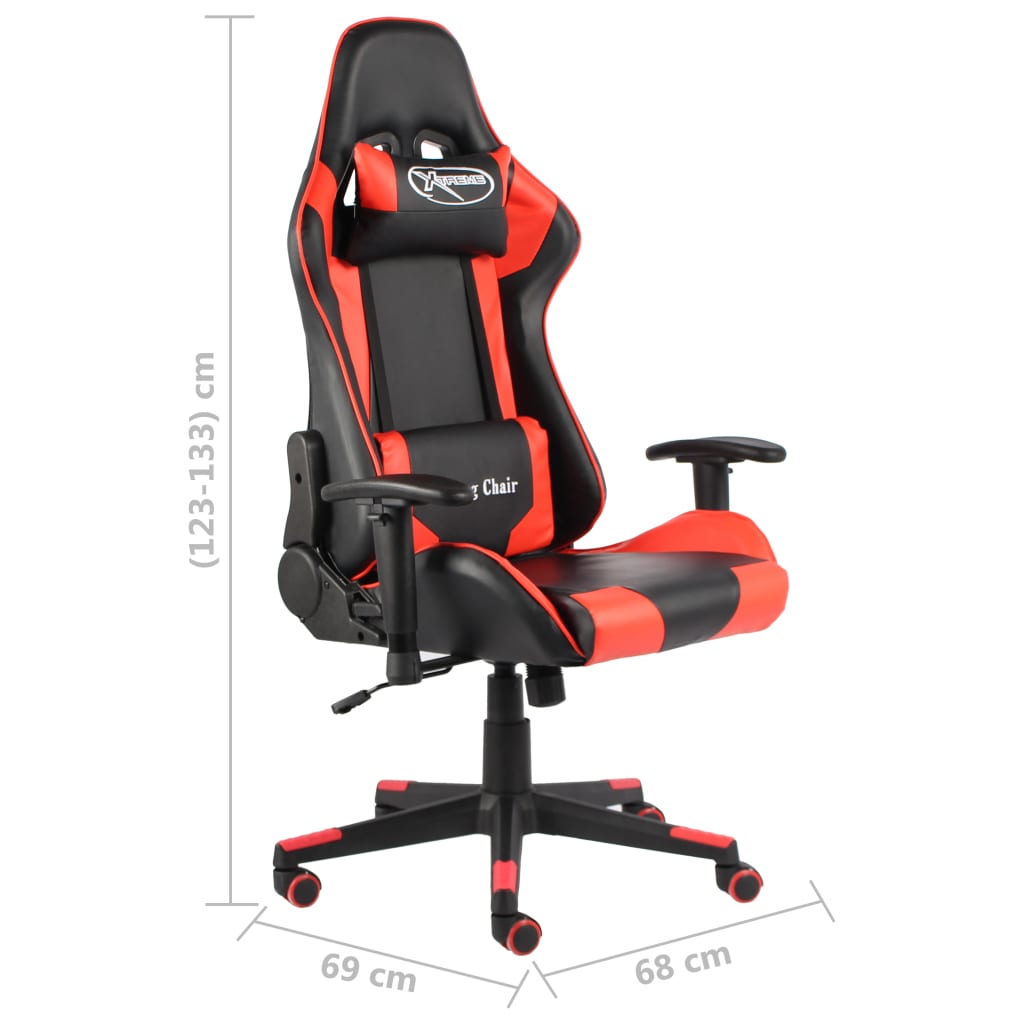 Pasukama žaidimų kėdė, raudonos spalvos, PVC (2049)