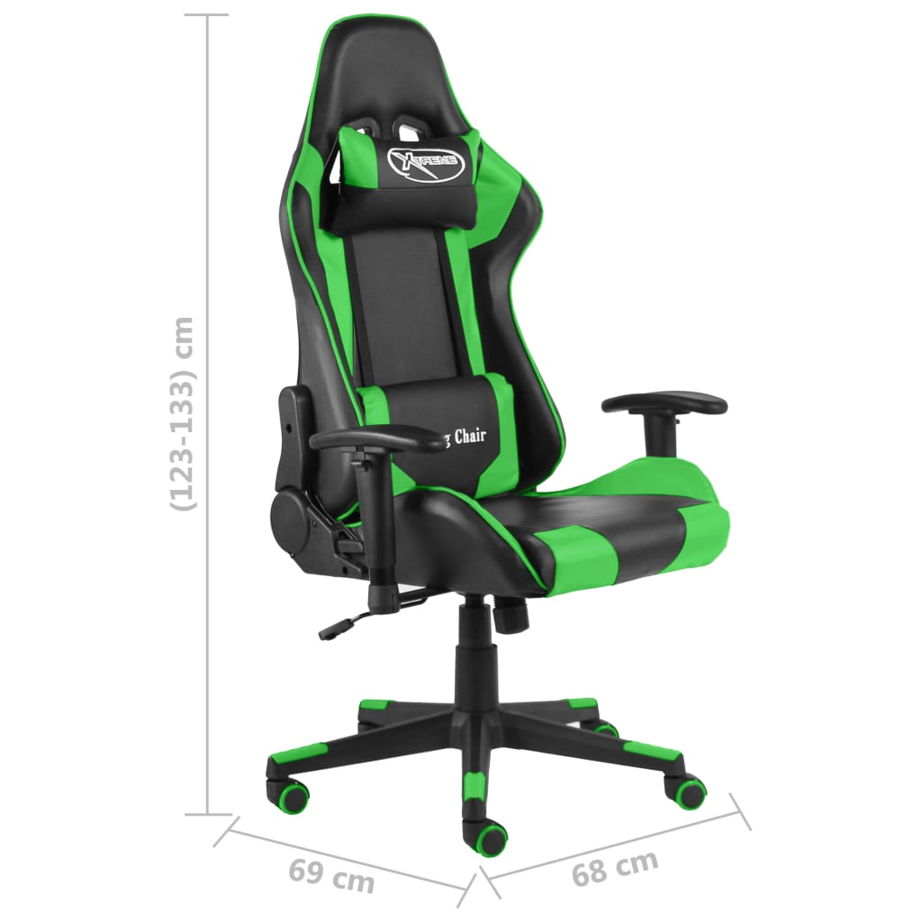 Pasukama žaidimų kėdė, žalios spalvos, PVC (2049)