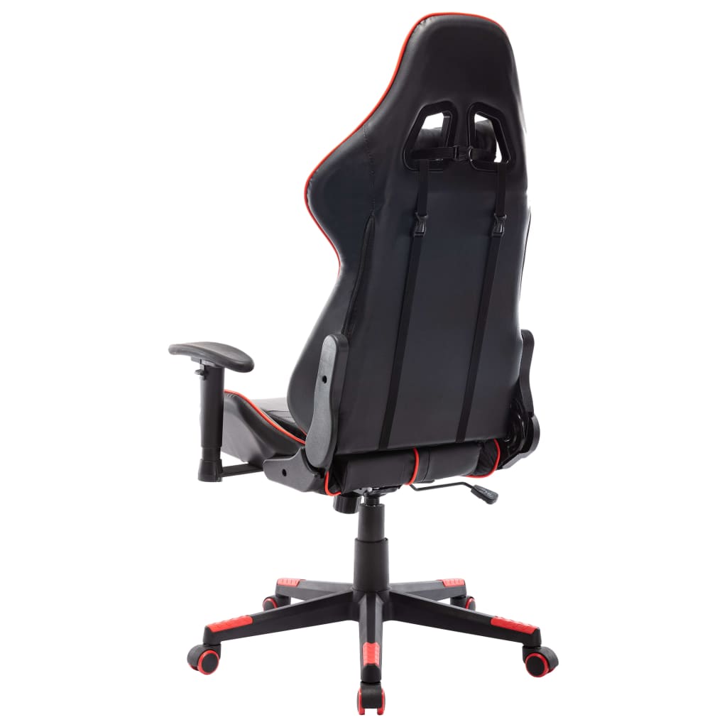 Žaidimų kėdė, juodos ir raudonos spalvos, dirbtinė oda (2050)