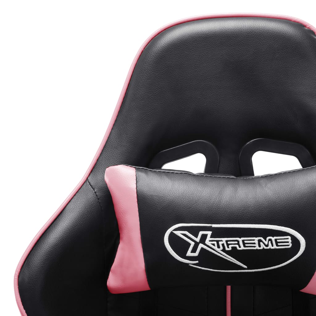 Žaidimų kėdė, baltos ir rožinės spalvos, dirbtinė oda (2053)