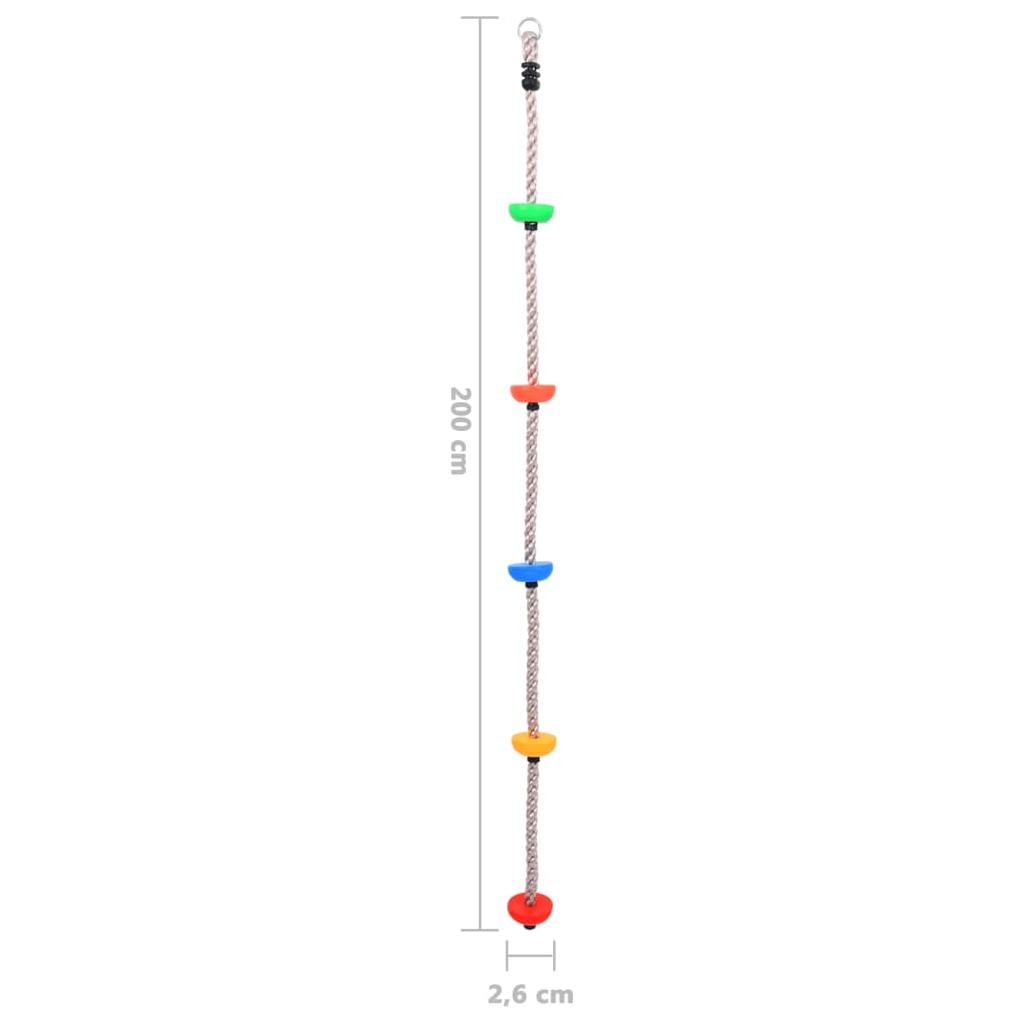 Laipiojimo virvė su platformomis, 200cm