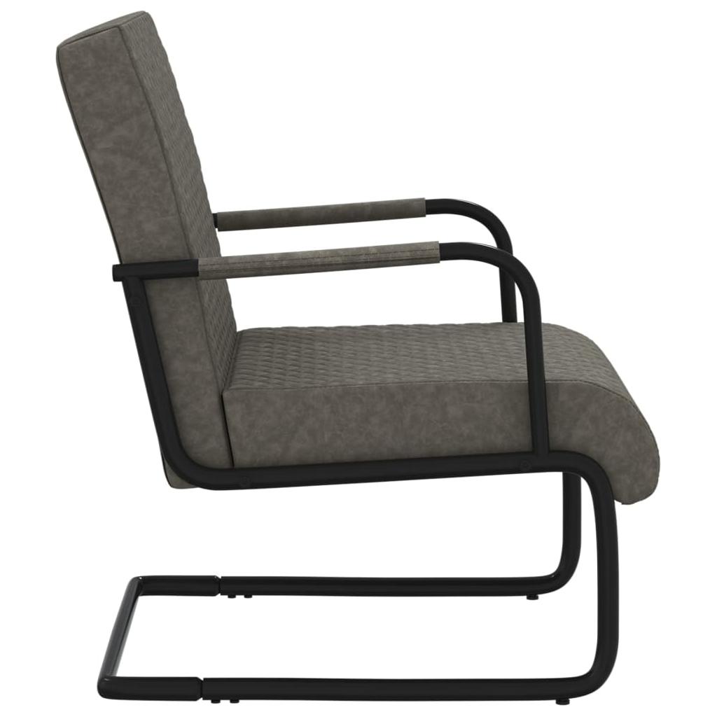 Gembinė kėdė, tamsiai pilkos spalvos, dirbtinė oda