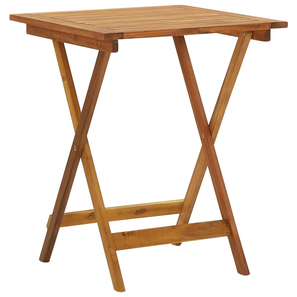 Sulankstomas sodo stalas, 60x60x75cm, akacijos medienos masyvas
