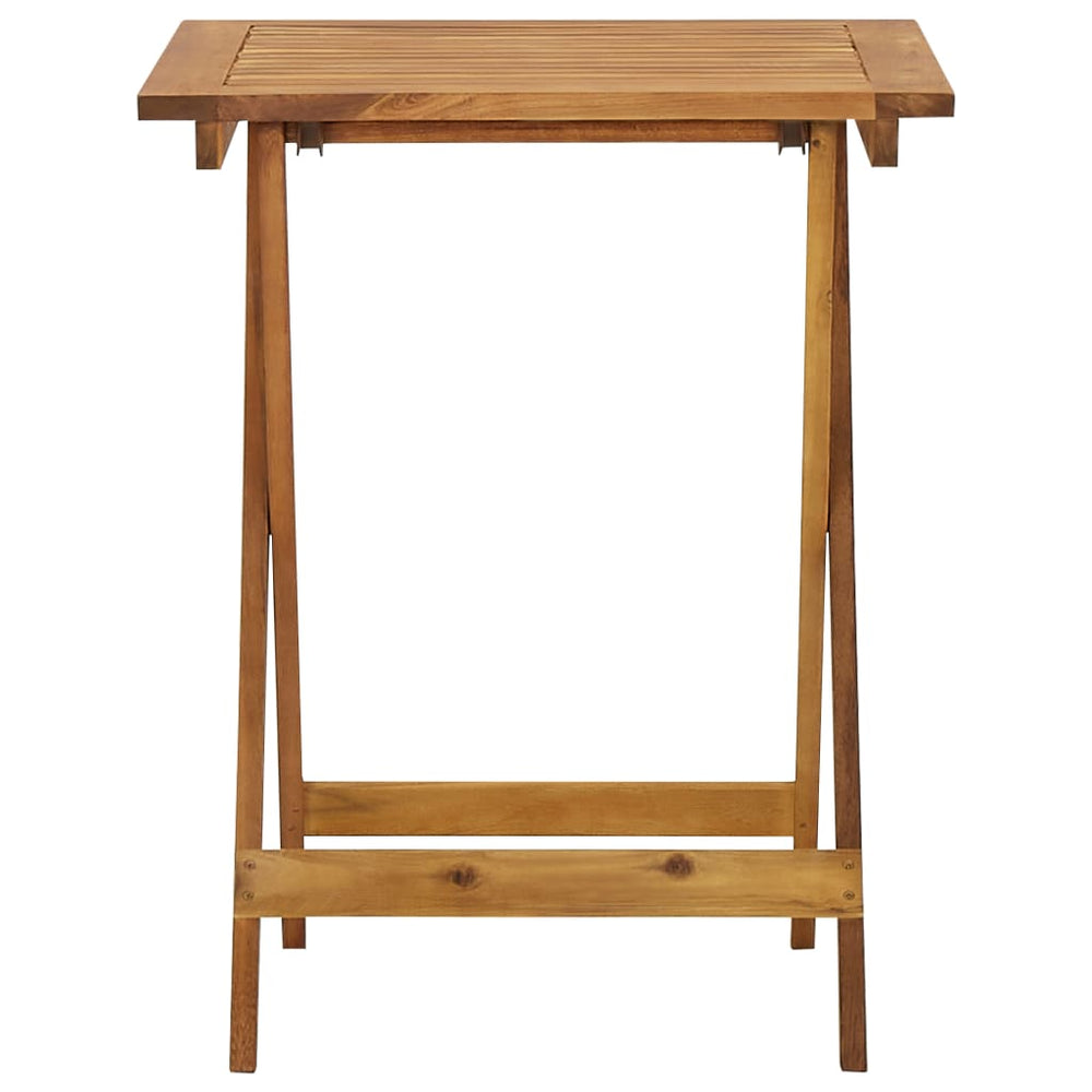 Sulankstomas sodo stalas, 60x60x75cm, akacijos medienos masyvas