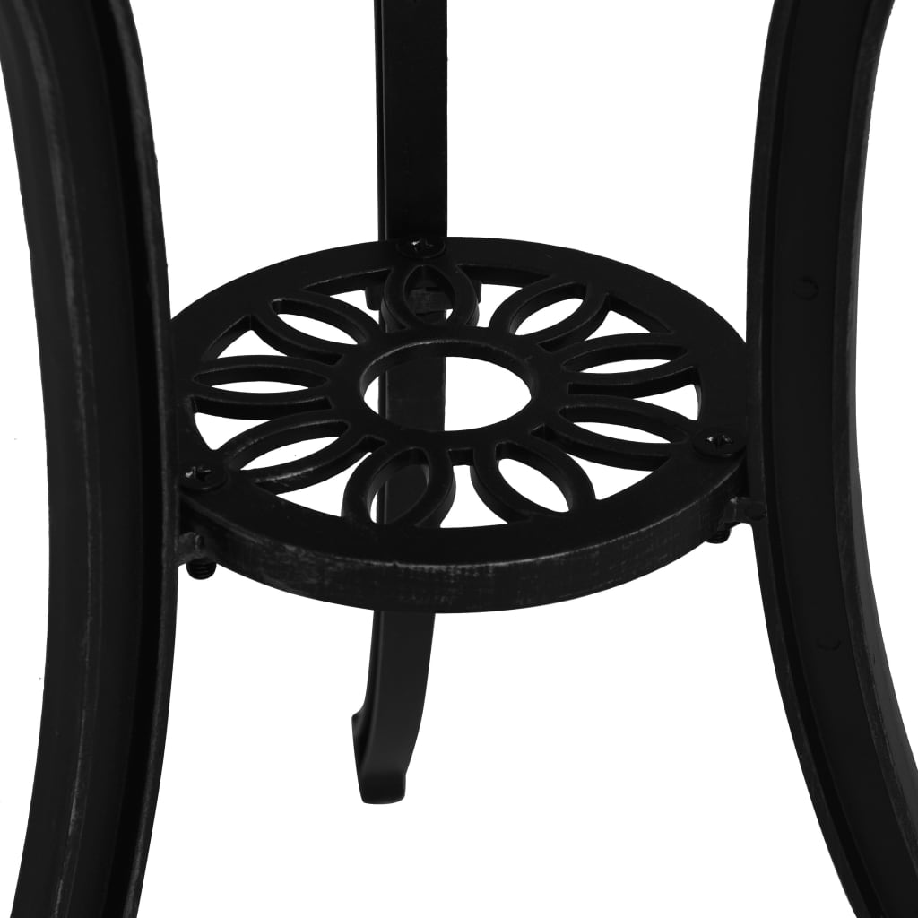 Sodo staliukas, juodos spalvos, 62x62x65cm, lietas aliuminis