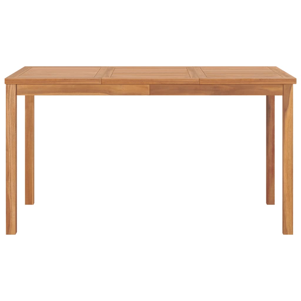 Sodo valgomojo stalas, 140x80x77cm, tikmedžio medienos masyvas
