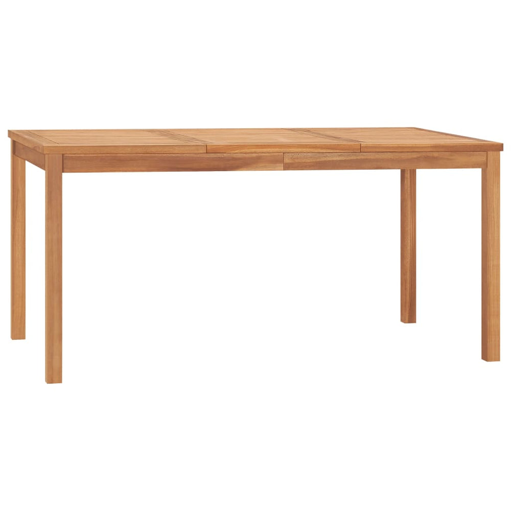 Sodo valgomojo stalas, 160x80x77cm, tikmedžio medienos masyvas