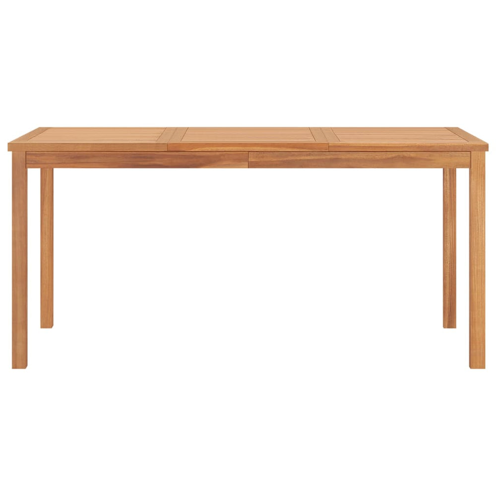 Sodo valgomojo stalas, 160x80x77cm, tikmedžio medienos masyvas