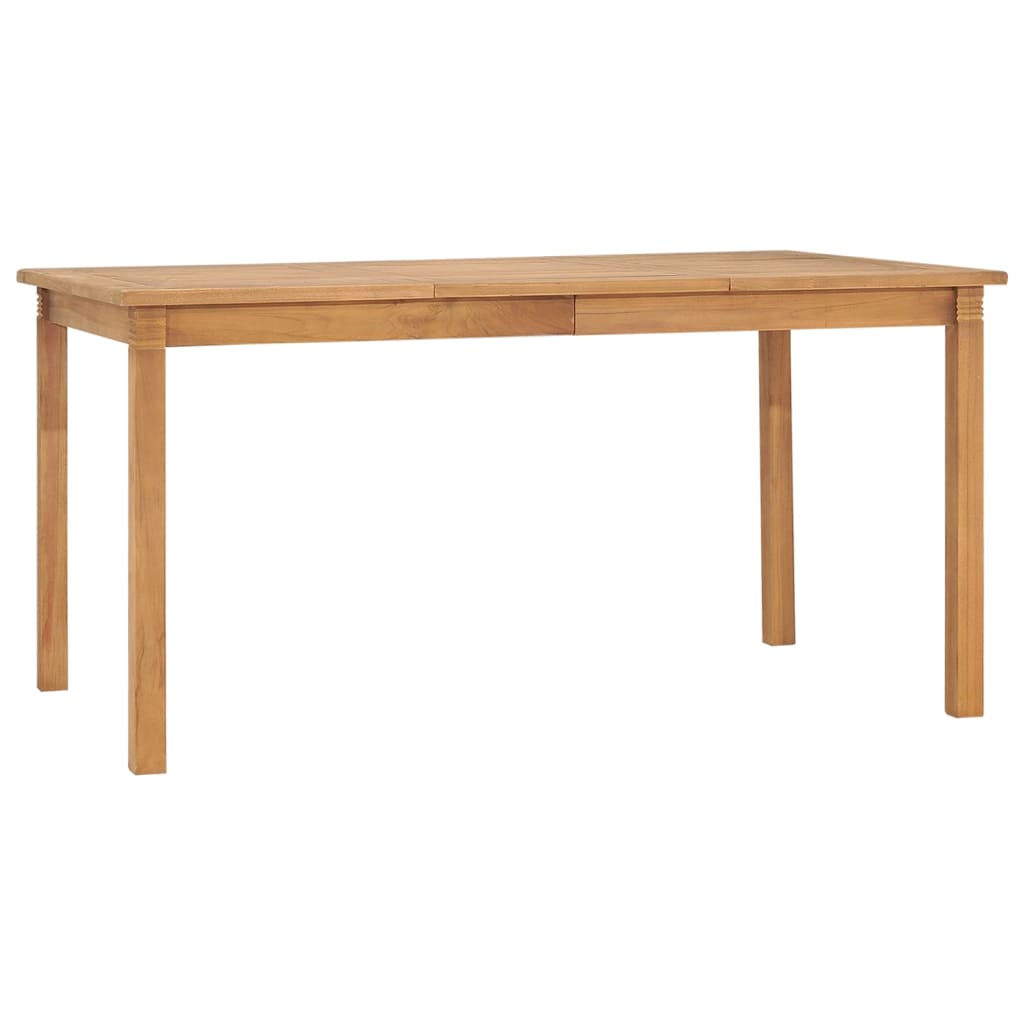 Sodo valgomojo stalas, 150x90x75cm, tikmedžio medienos masyvas