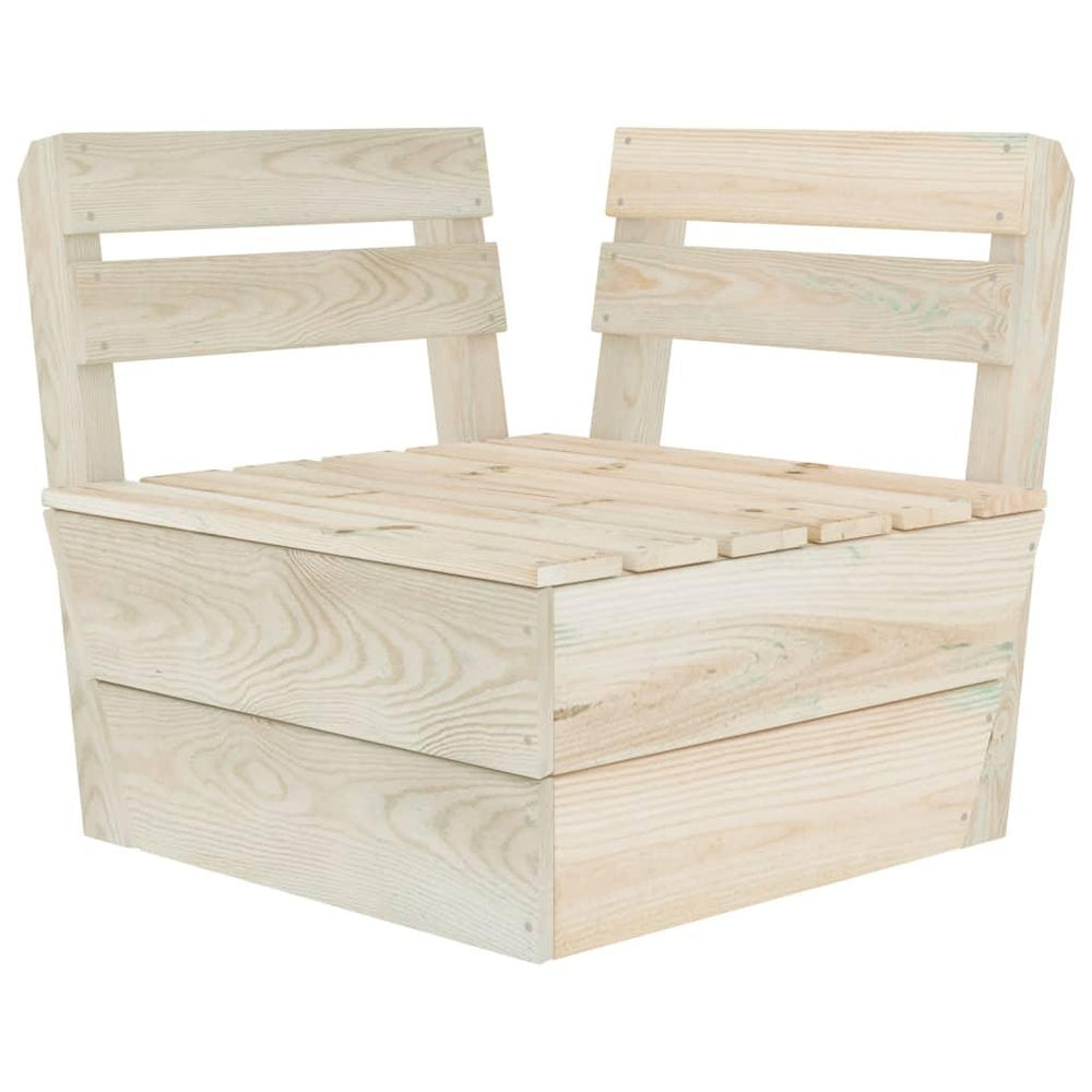 Modulinė kampinė sofa iš palečių, impregnuota eglės mediena