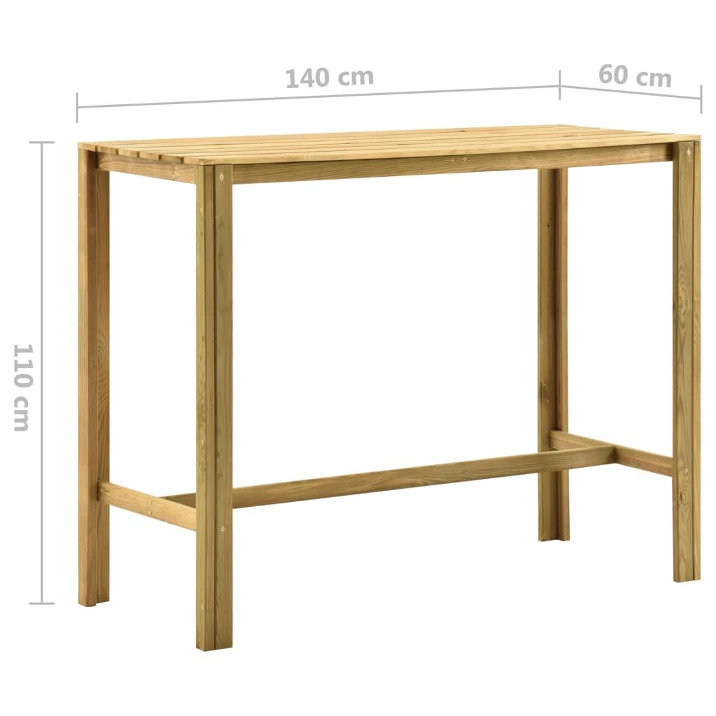 Baro stalas, 140x60x110cm, impregnuota pušies mediena