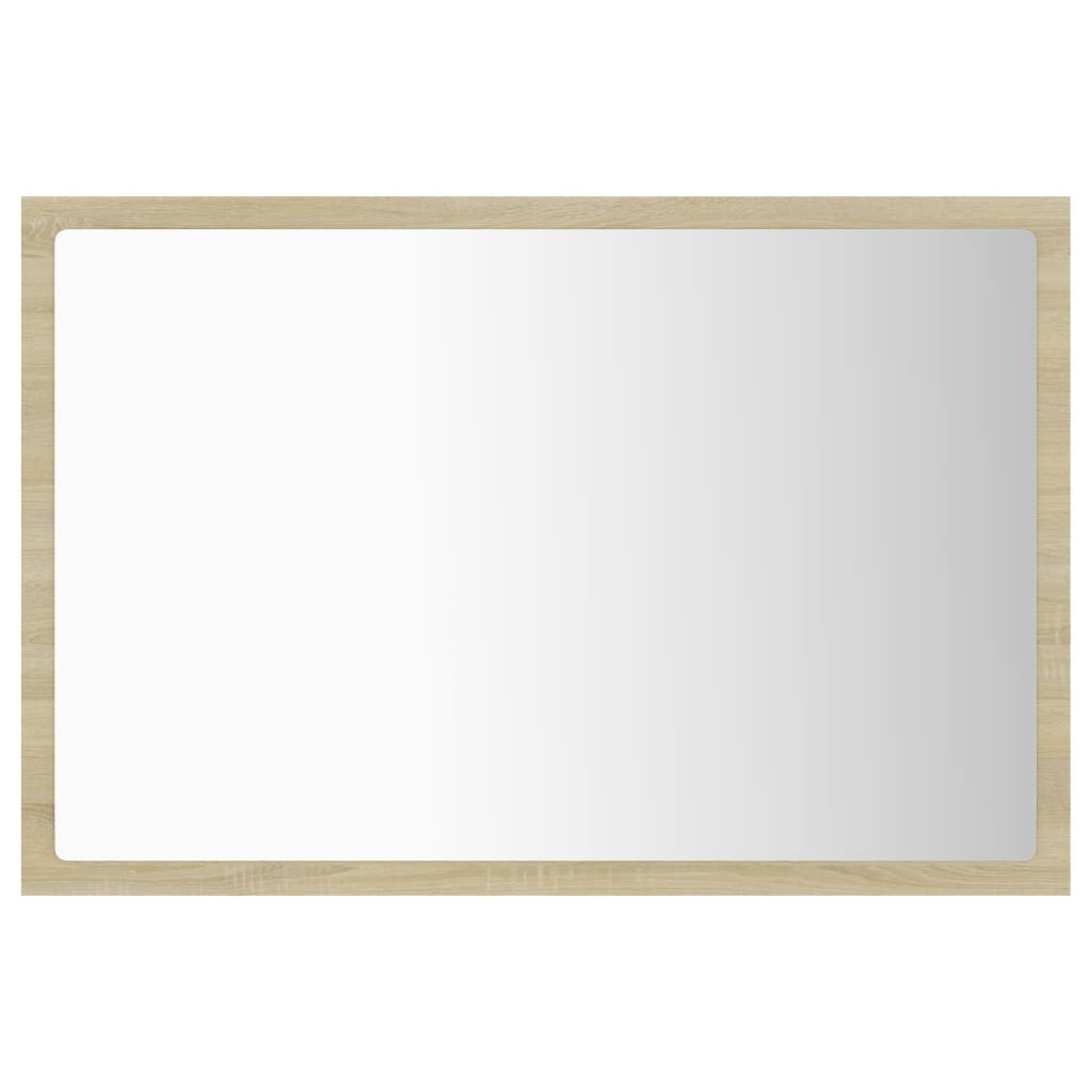 Vonios veidrodis su LED apšvietimu, ąžuolo, 60x8,5x37cm, MDP