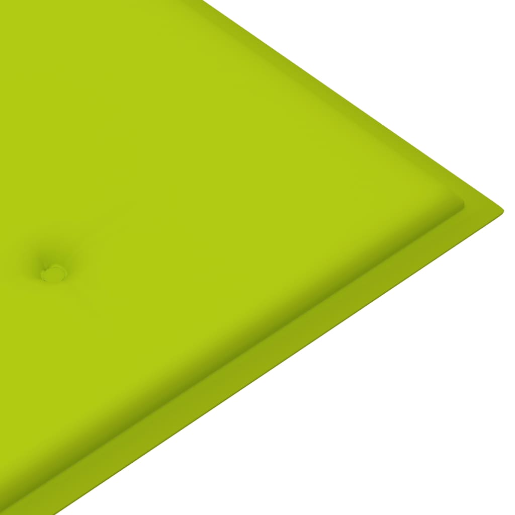 Sodo suoliukas su šviesiai žalia pagalvėle, 112cm, tikmedis