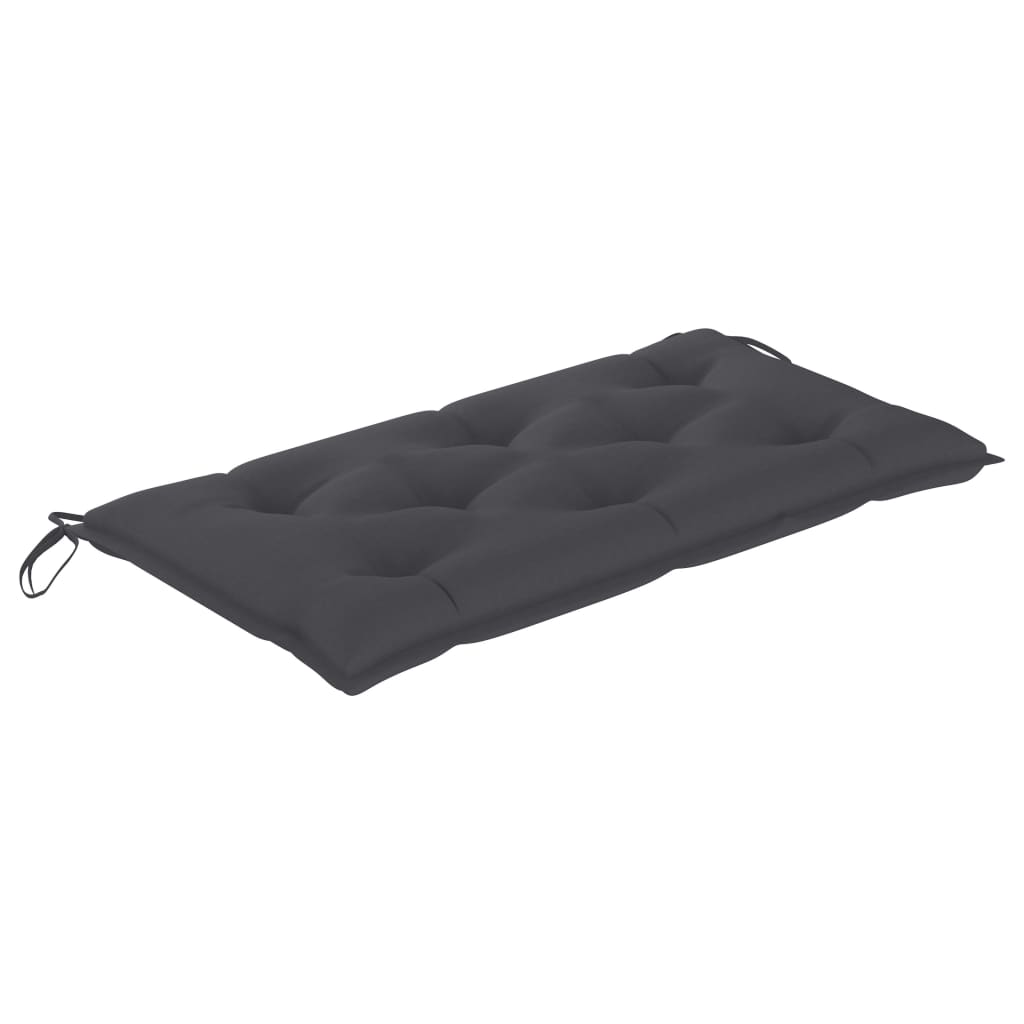 Sodo suoliukas su antracito spalvos pagalvėle, 112cm, tikmedis