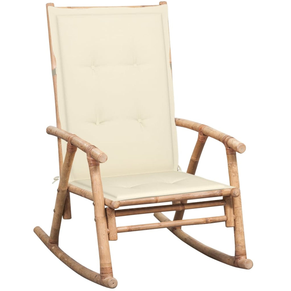 Supama kėdė su pagalvėle, bambukas (41894+43181)