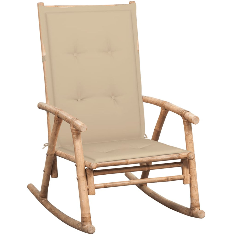 Supama kėdė su pagalvėle, bambukas (41894+47542)