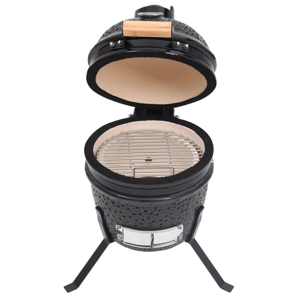 Keramikinė Kamado kepsninė-rūkykla, 56 cm, juoda spalva