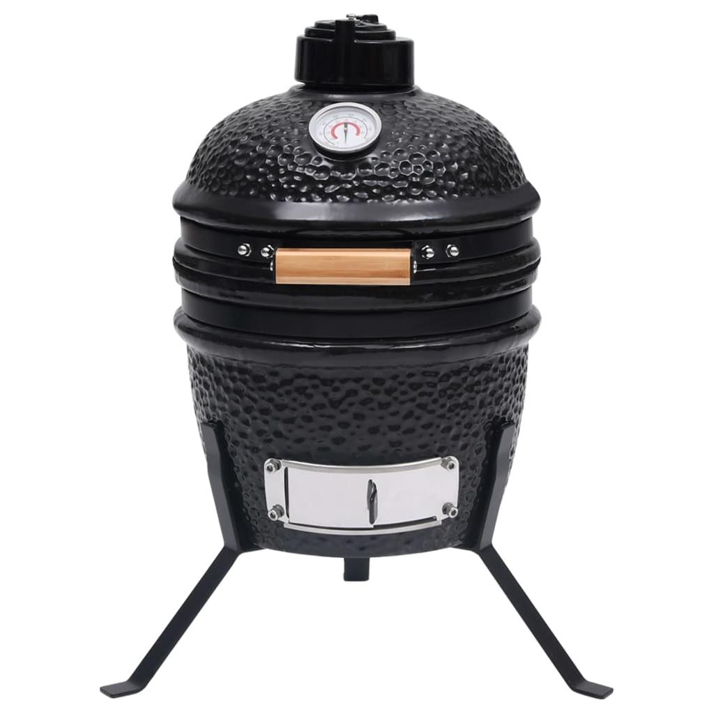 Keramikinė Kamado kepsninė-rūkykla, 56 cm, juoda spalva