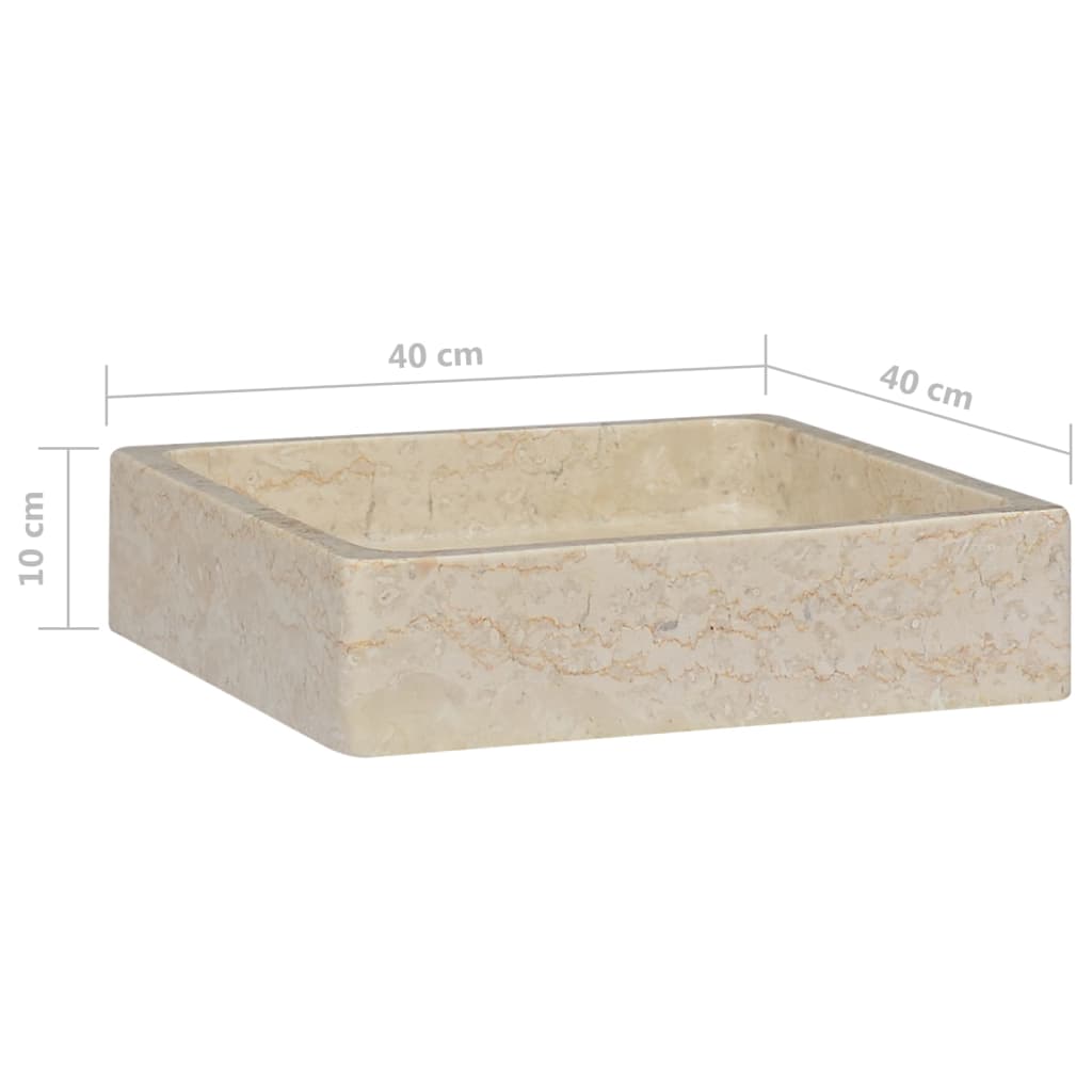 Praustuvas DIVINE, 40cm., marmuras kreminis