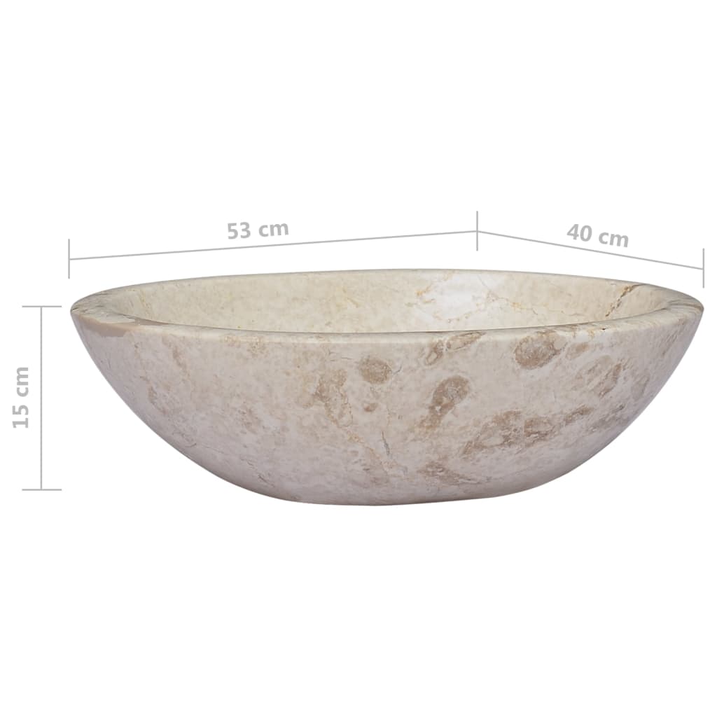 Praustuvas LAVISH, 53cm., marmuras kreminis