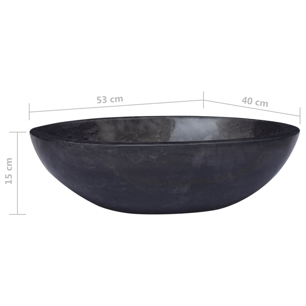 Praustuvas LAVISH, 53cm., marmuras juodas