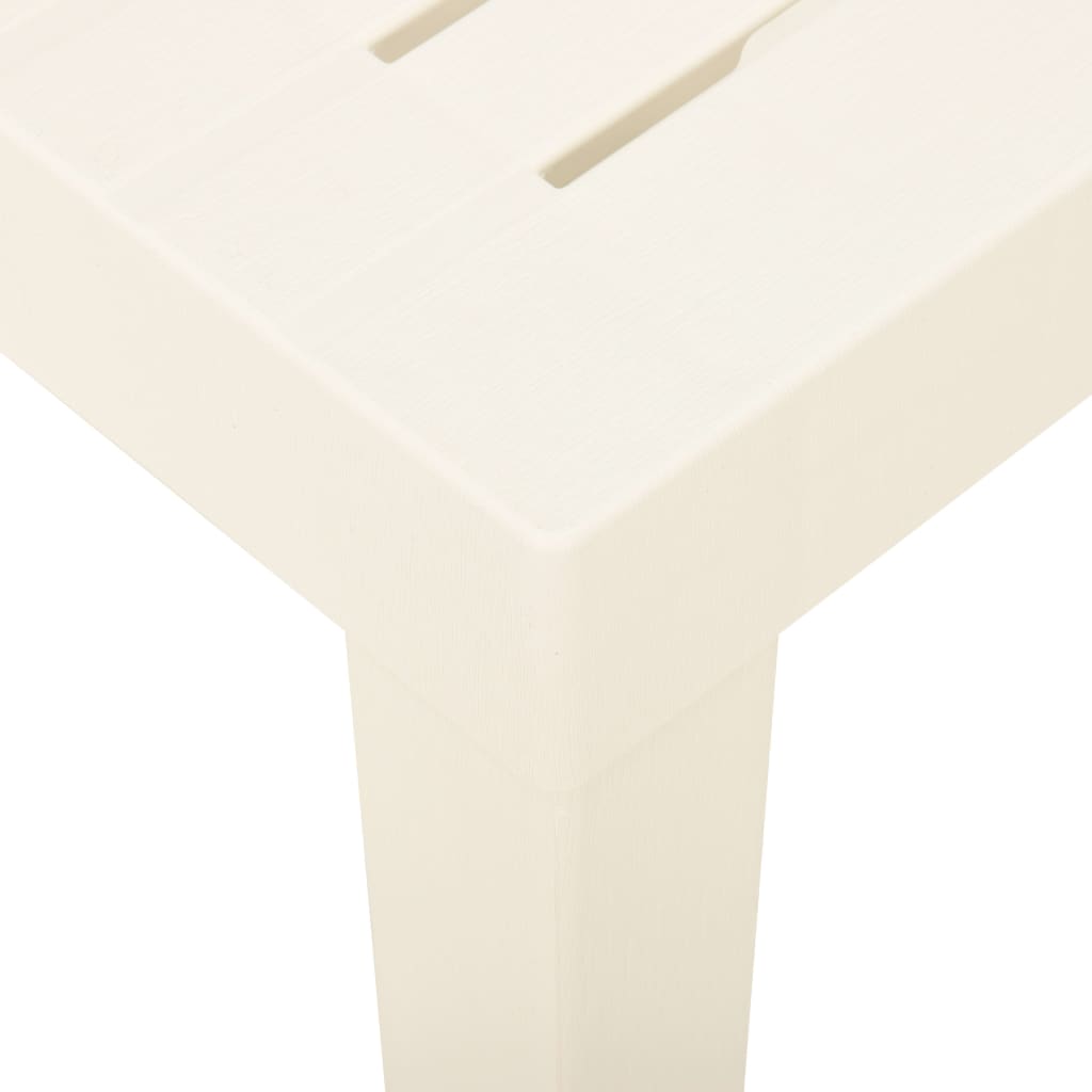 Sodo stalas, baltos spalvos, 79x65x72cm, plastikas