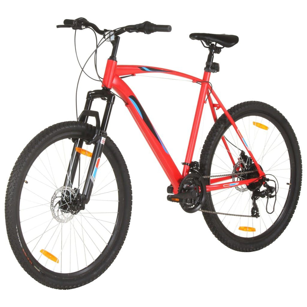 Kalnų dviratis, raudonas, 21 greitis, 29 colių ratai