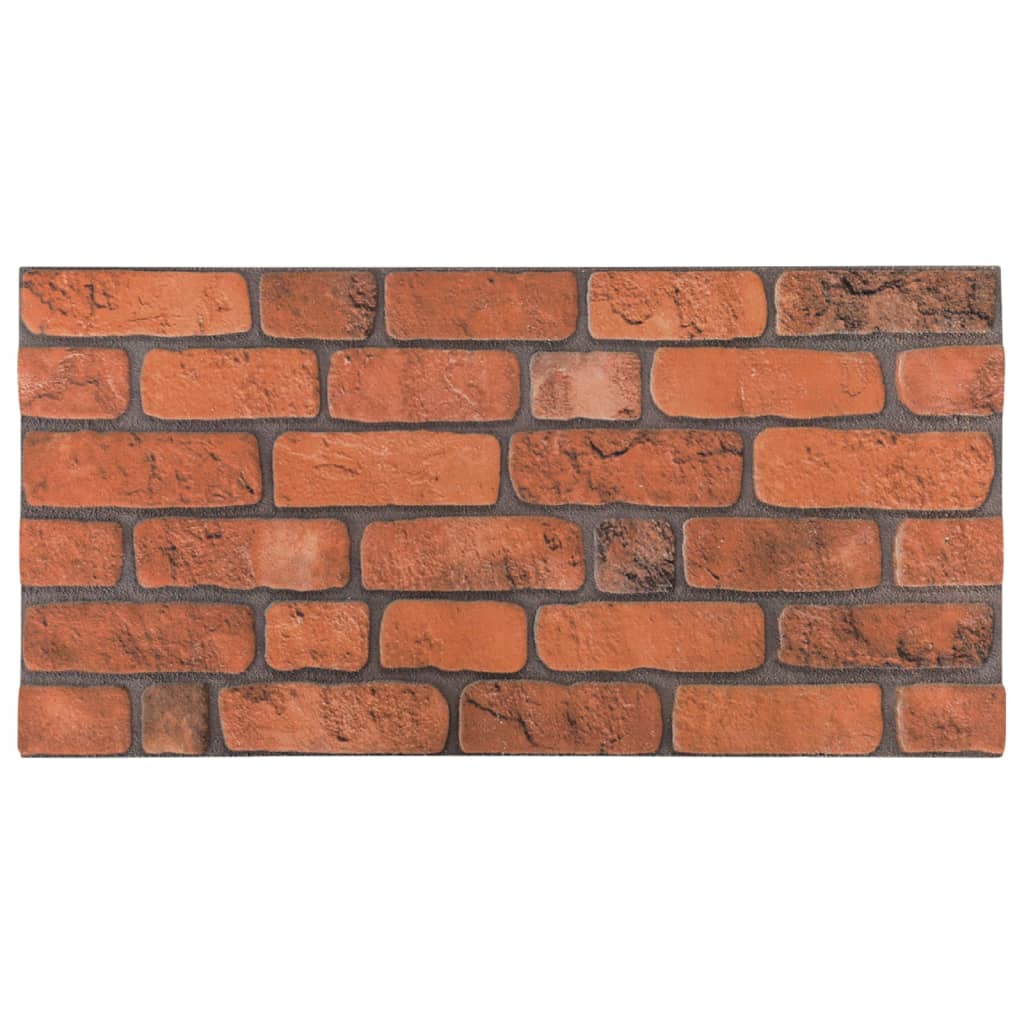 Sienos plokštės, 10vnt., terakota, EPS, plytų dizaino, 3D