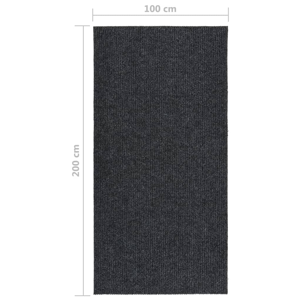 Purvą sugeriantis kilimas-takelis, antracito spalvos, 100x200cm