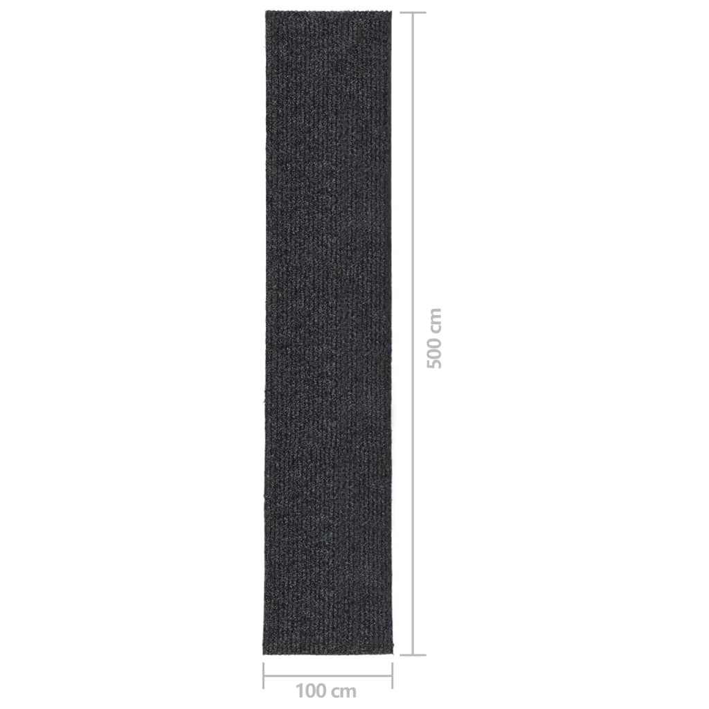 Purvą sugeriantis kilimas-takelis, antracito spalvos, 100x500cm