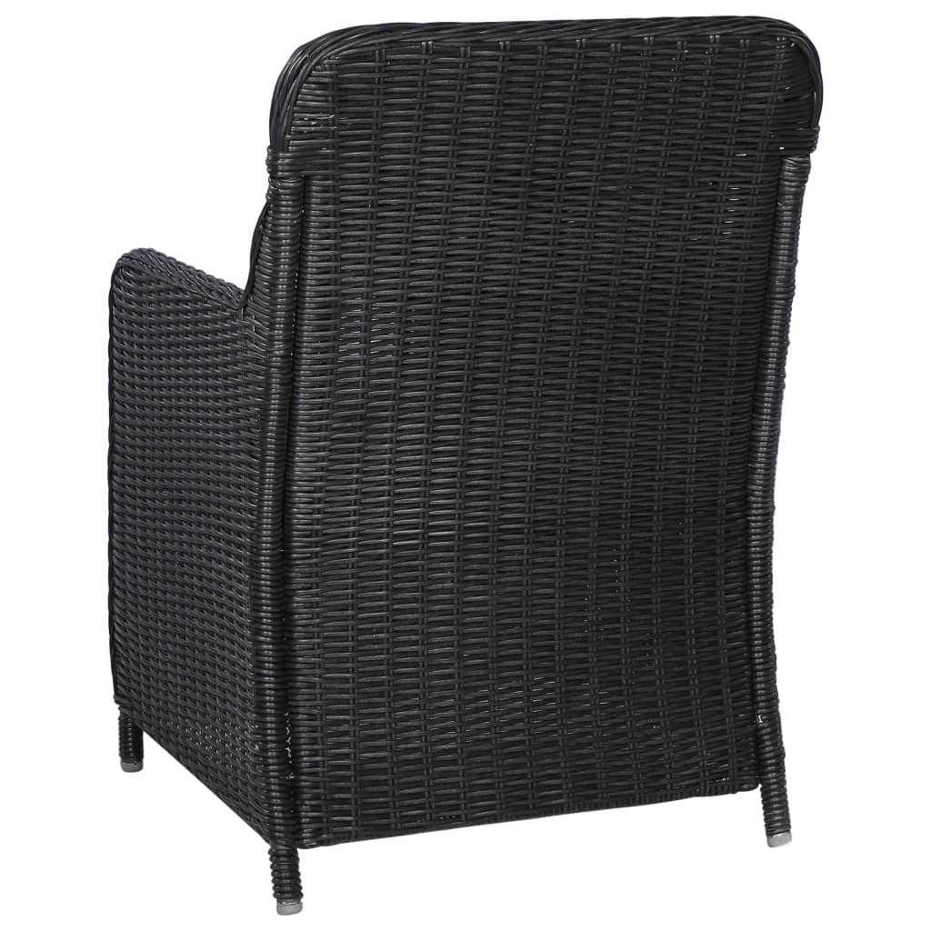 Sodo valgomojo komplektas, 5 dalių, juodas (147876+2x44146)