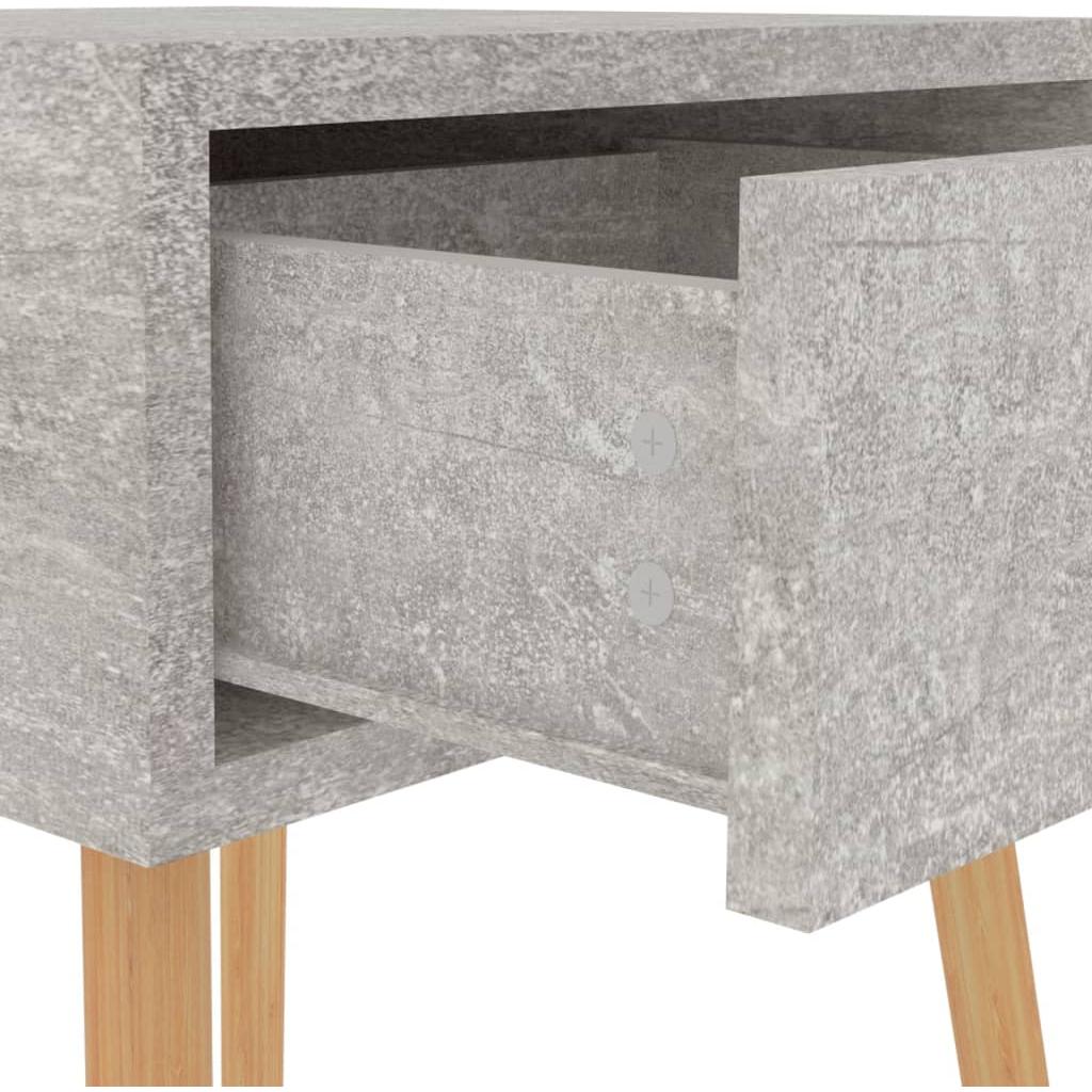 Naktinės spintelės, 2vnt., betono pilkos, 40x40x56cm, MDP