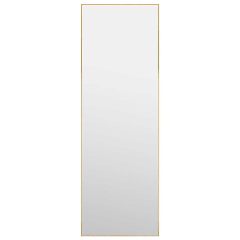 Veidrodis ant durų, auksinis, 40x100cm, stiklas ir aliuminis