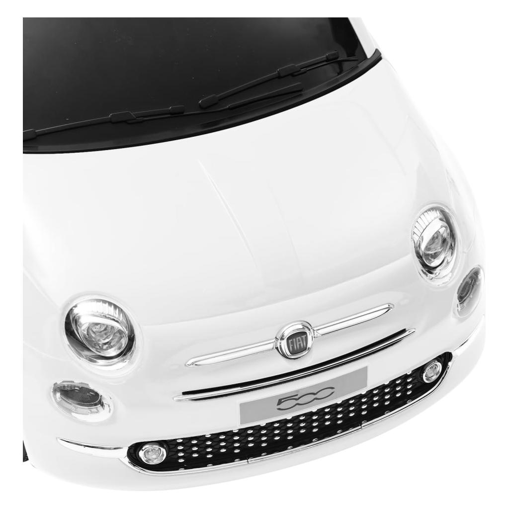 Elektrinis vaikiškas automobilis Fiat 500, baltas