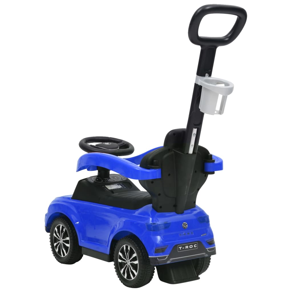 Paspiriamas vaikiškas automobilis Volkswagen T-Roc, mėlynas