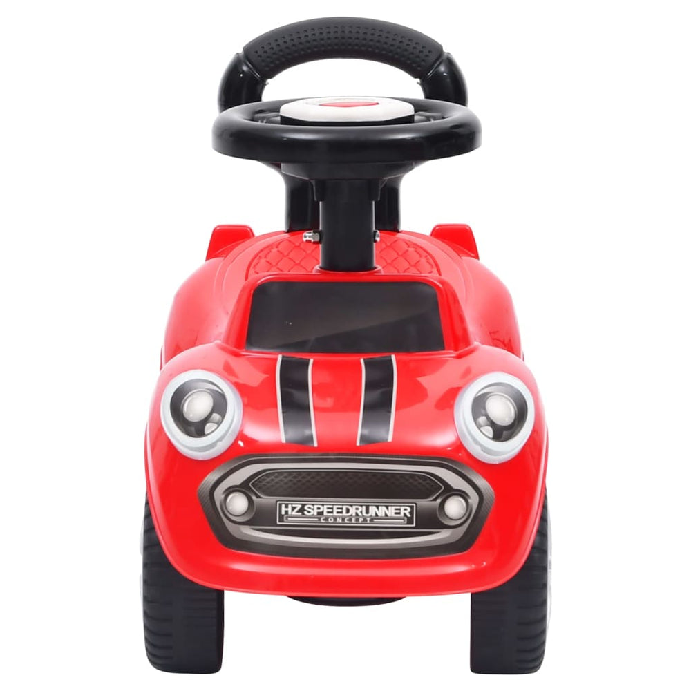 Paspiriamas vaikiškas automobilis, raudonos spalvos