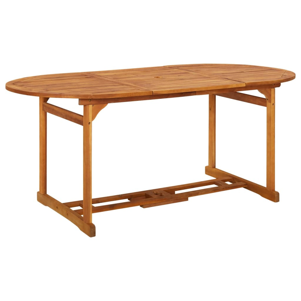 Sodo valgomojo stalas, 180x90x75 cm, akacijos medienos masyvas