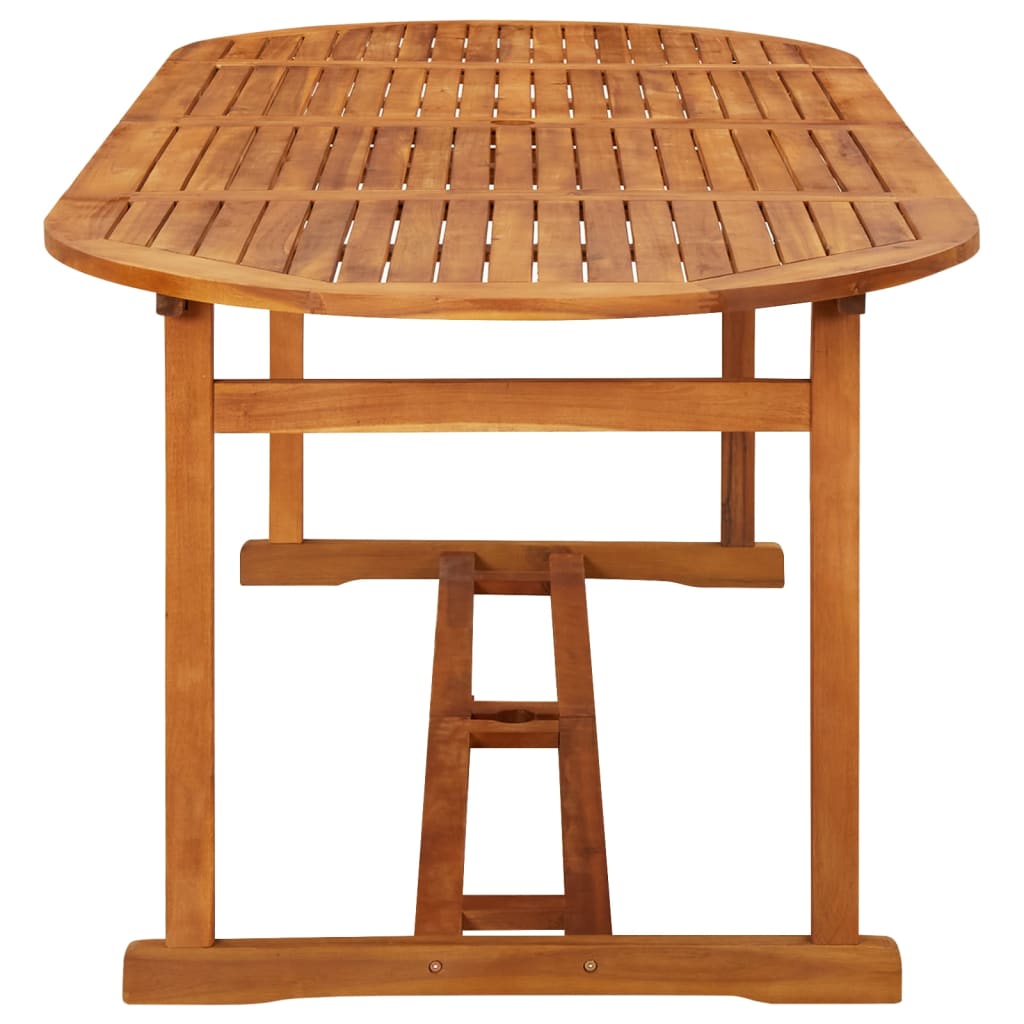 Sodo valgomojo stalas, 220x90x75 cm, akacijos medienos masyvas
