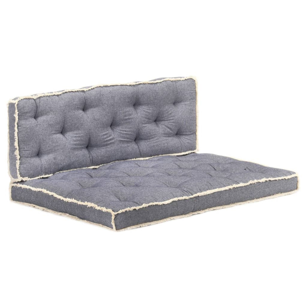 Pagalvių sofai iš palečių rinkinys, 2 dalių, mėlynos spalvos