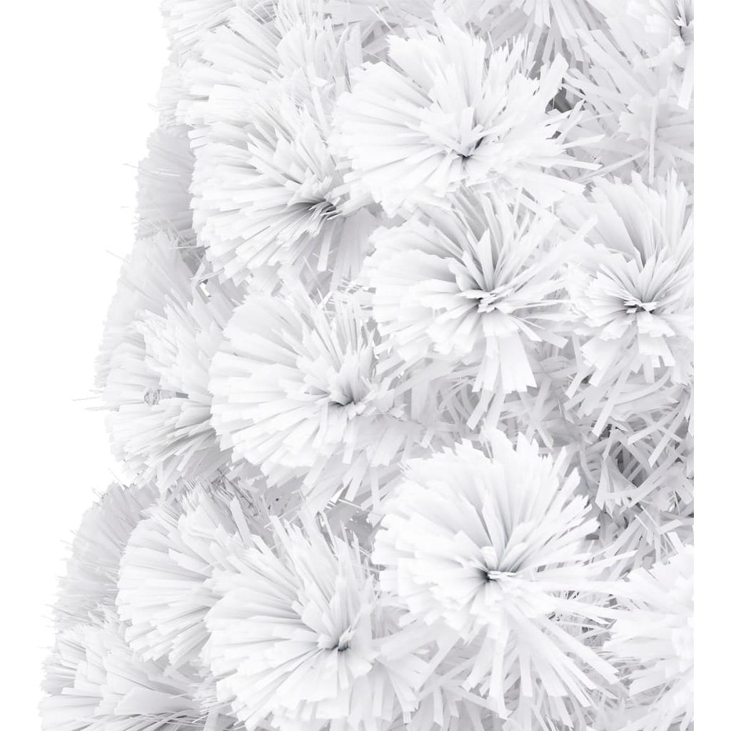Dirbtinė Kalėdų eglutė su LED, balta, 240cm, optinis pluoštas