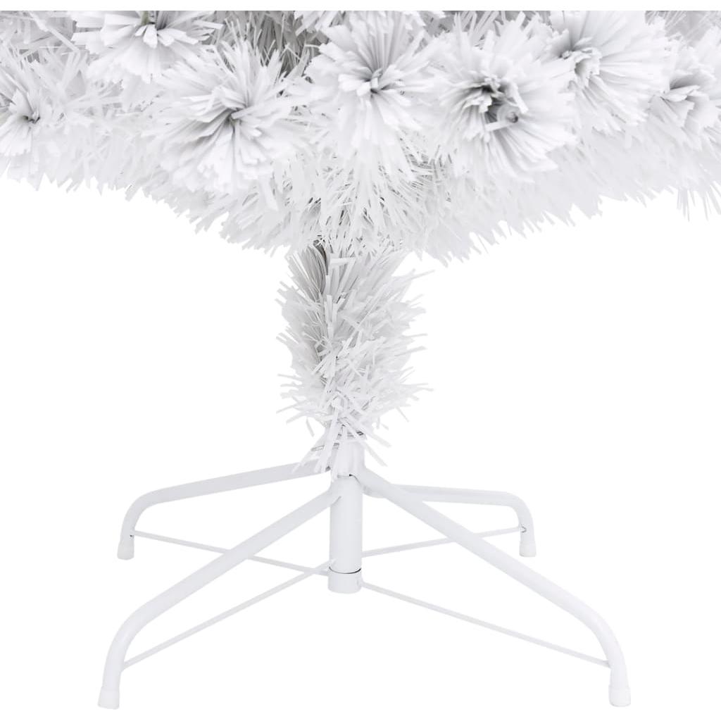 Dirbtinė Kalėdų eglutė su LED, balta, 240cm, optinis pluoštas